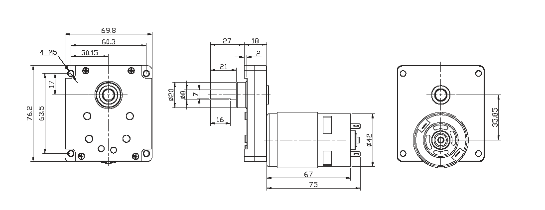 VF-775 Dc Gear Motor-NINGOBO LEISON MOTOR CO LTD